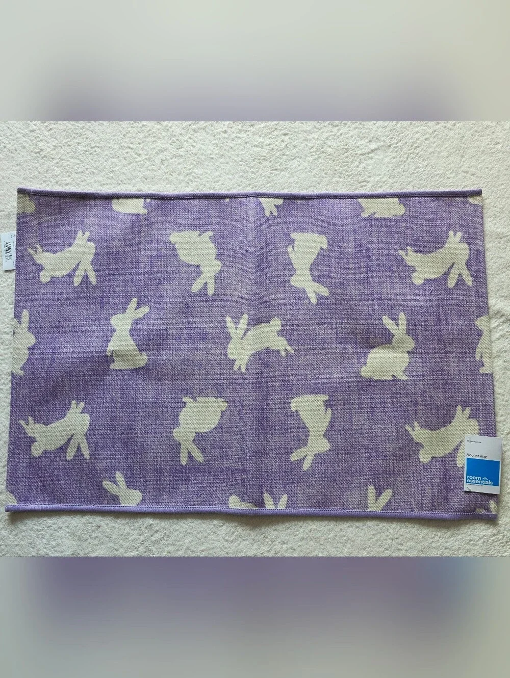 New Room Essentials Easter Bunnies Scatter Leaping Accent Rug Lilac 24